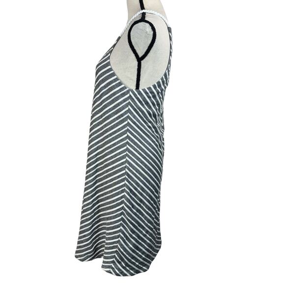 PrAna Large Seacoast A-Line Dress Striped Stretch Lined Scoop Neck Rope Straps - Picture 7 of 9
